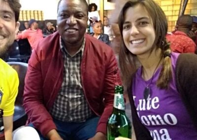 Having a drink in a Soweto shebeen with Tourist Guide Sibusiso Mhlanga